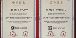 11 TOUCH 数字艺术荣获2022年度中国投资行业最具影响力数字藏品平台